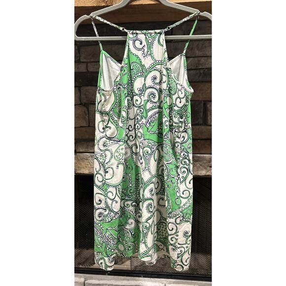 Womens LILLY PULITZER Go Go Green Silk Dust Shape Up Ship Out Dress Size S *C1 - Picture 4 of 5